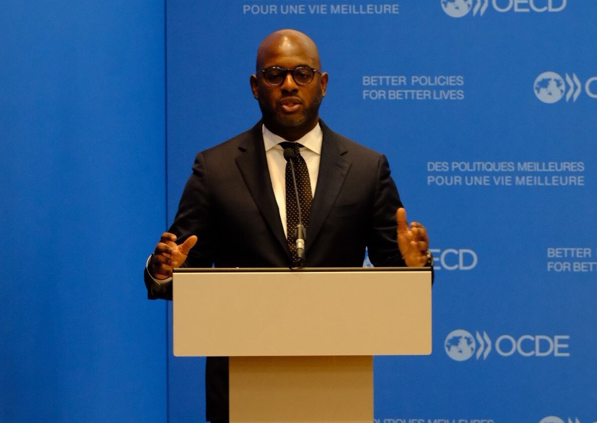 Amazon's Kebharu Smith provided a keynote speech at the OECD Forum on Countering Illicit Trade.